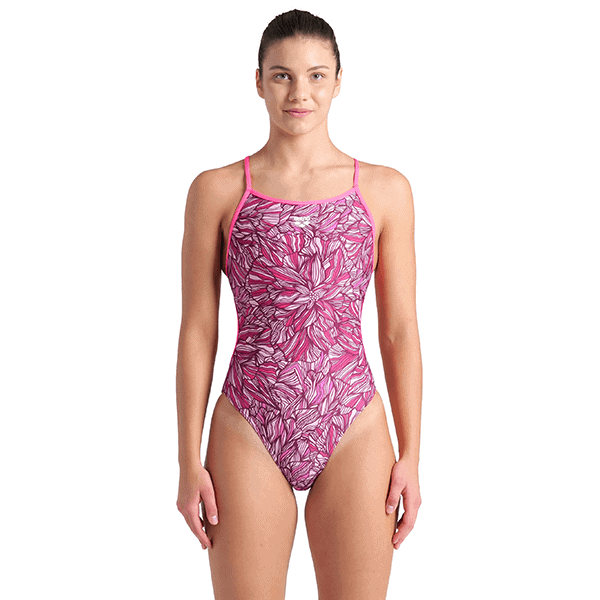 Kupaći kostim Arena Pink Dahlia Lace Back
