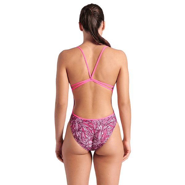 Kupaći kostim Arena Pink Dahlia Lace Back - Slika 2